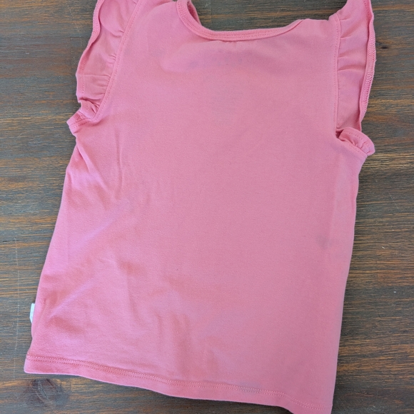 Charming Pink Kids Tank Top with Ruffle Sleeves - Picture 3 of 3